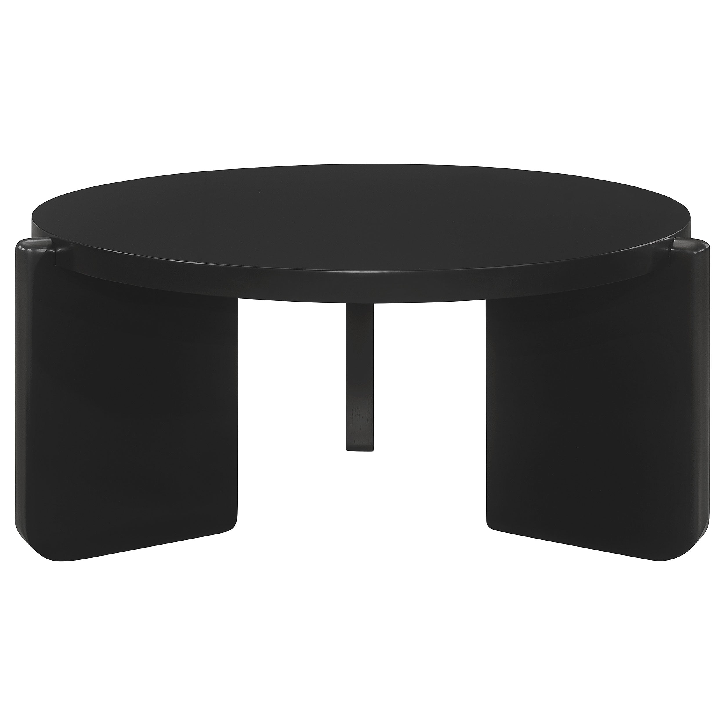 Cordova 2-piece Solid Wood Coffee and End Table Set Black — view 7