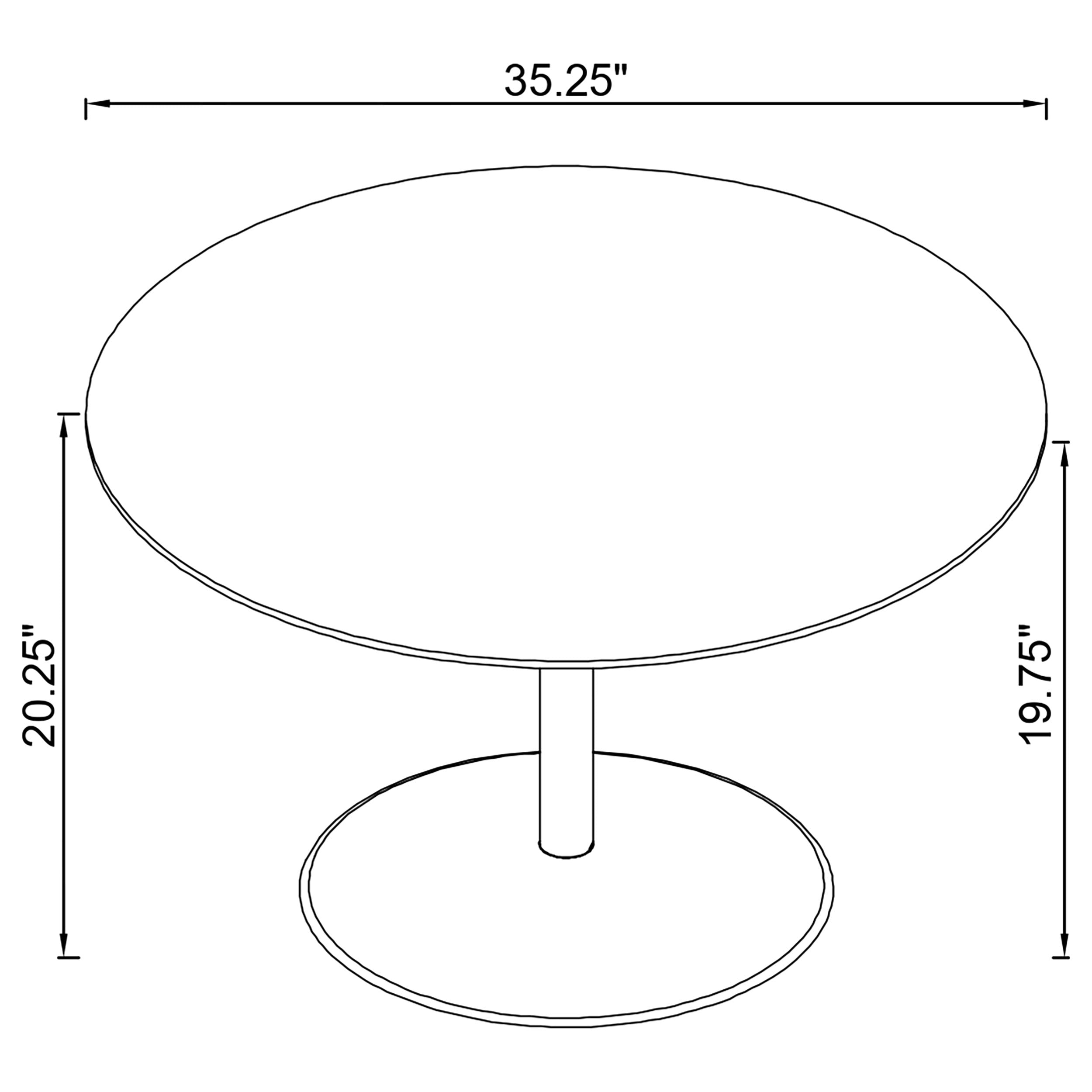 Ganso Round Metal Coffee Table With Tempered Glass Top Black — view 4