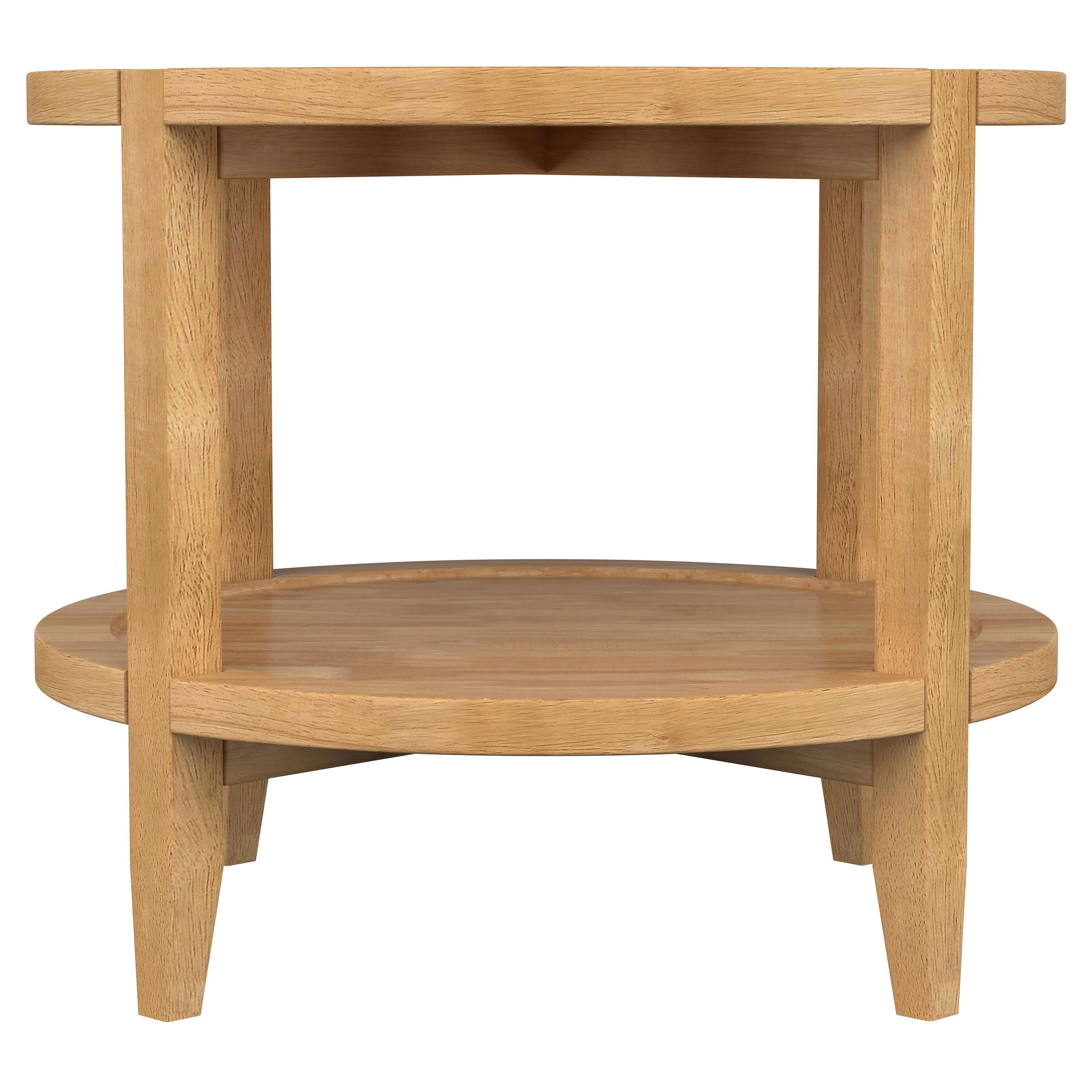Camillo 2-piece Round Coffee and End Table Set Maple  — view 5