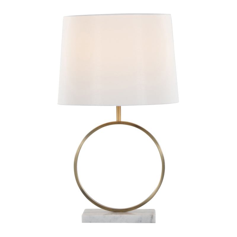 Moon - Contemporary Table Lamp - White / Gold