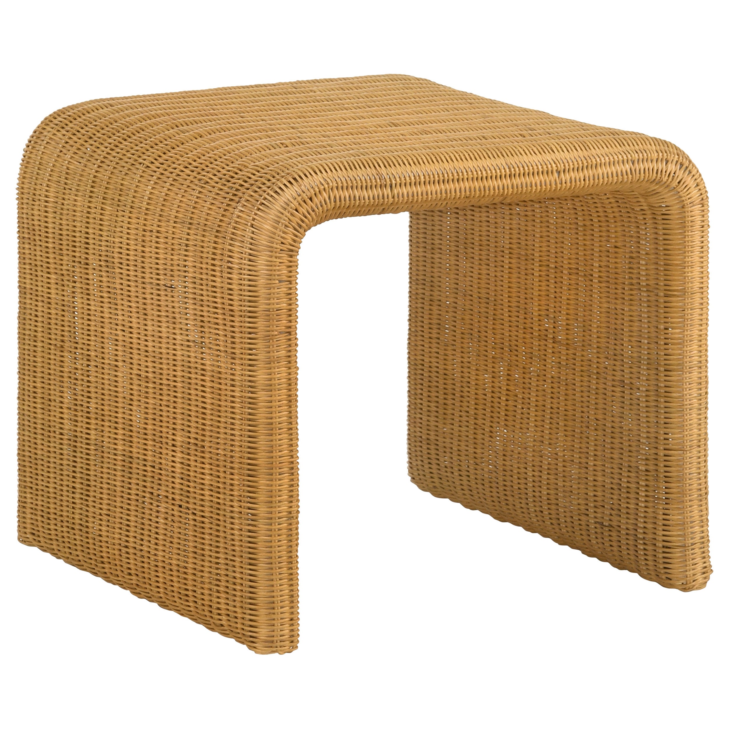 Cahya Square Woven Rattan End Table Natural — view 1