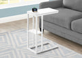 Accent Table, C - Shaped, Marble Look Contemporary & Modern Convenient Design