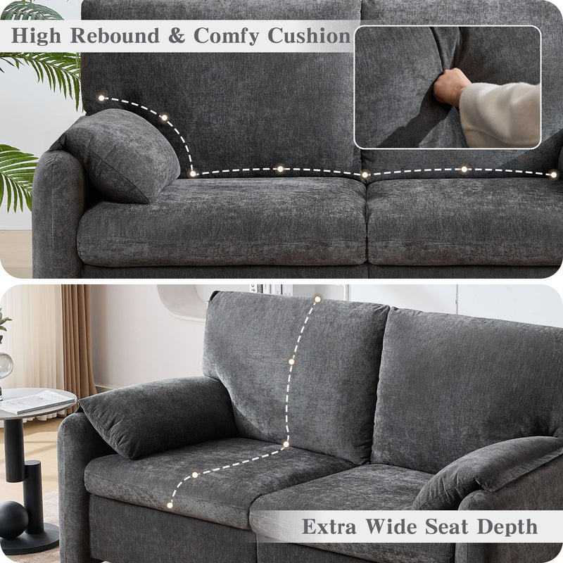 Modern Minimalist Down Filled Sofa