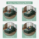 Oversized Chaise Lounge Chair Cozy Cloud Couch With 3 Throw Pillows And Wide Armrest