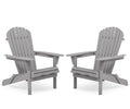 Lounge Patio Chair For Garden Outdoor Wooden Folding Adirondack Chair (Set of 2) Solid Cedar Wood Lounge Patio Chair For Garden