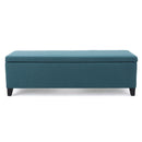 Contemporary Storage Ottoman Bench With Polyester Upholstery