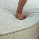 Modern Oversized Round Barrel Accent Chair With Ottoman