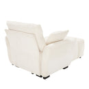 Ergonomic Single Seater Sofa With Ottoman, High Resilience Support Cushions