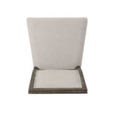 Traditional Style Dining Chair Set With Fabric Upholstery
