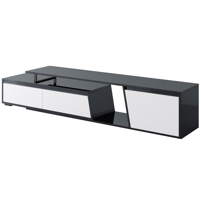 Minimalist Rectangle Extendable TV Cabinet With 2 Drawers And 1 Cabinet
