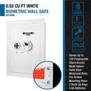 Biometric Wall Safe - White