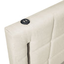 Upholstered Platform Bed With Trundle & Drawers