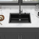 Quartz Kitchen Sink, Granite Composite, Drop In Sink With Durable Design