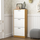 Modern Freestanding Shoe Storage Cabinet With 3 Flip Drawers