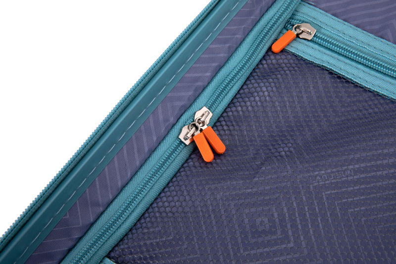 Hardshell Suitcase Double Spinner Wheels Pp Luggage Sets Lightweight Durable Suitcase With Tsa Lock, 3 Piece Set (20/24/28) - Dark Blue