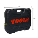 Tool Kit And Socket Wrench Set 216 Pieces Basic Portable Manual Repair Tool Set For Home Use Includes Case And Ratchet Wes And Wrenches - Black