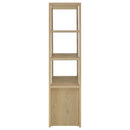 Laurelton - 3-Shelf Media Tower Tall Pier Cabinet - Light Oak