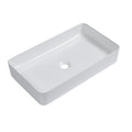 Modern Ceramic Rectangular Bathroom Vessel Sink With European Design