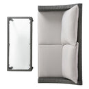 Contemporary Antibes Loveseat & Table Set Outdoor - Gray