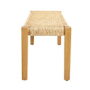 Angie - Bench Outdoor Seating Acacia Wood Faux Rattan - Teak