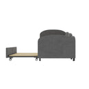 Modern Velvet Upholstered Daybed With Additional Bed Frame