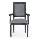 Elegant French Country Style Dining Chair With Cane Backrest