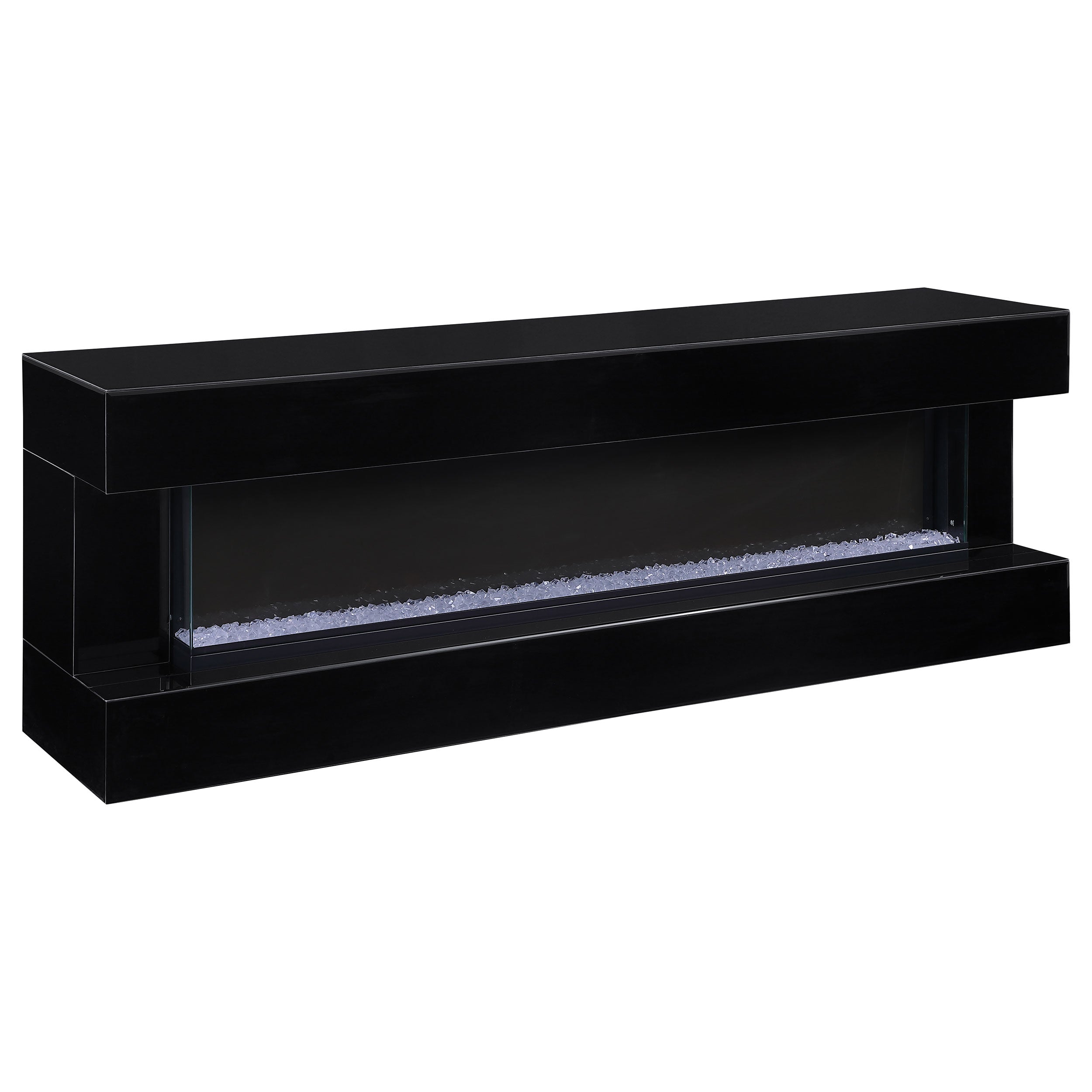 Vallerie 71-inch BT Speaker TV Stand Fireplace Console Black — view 2