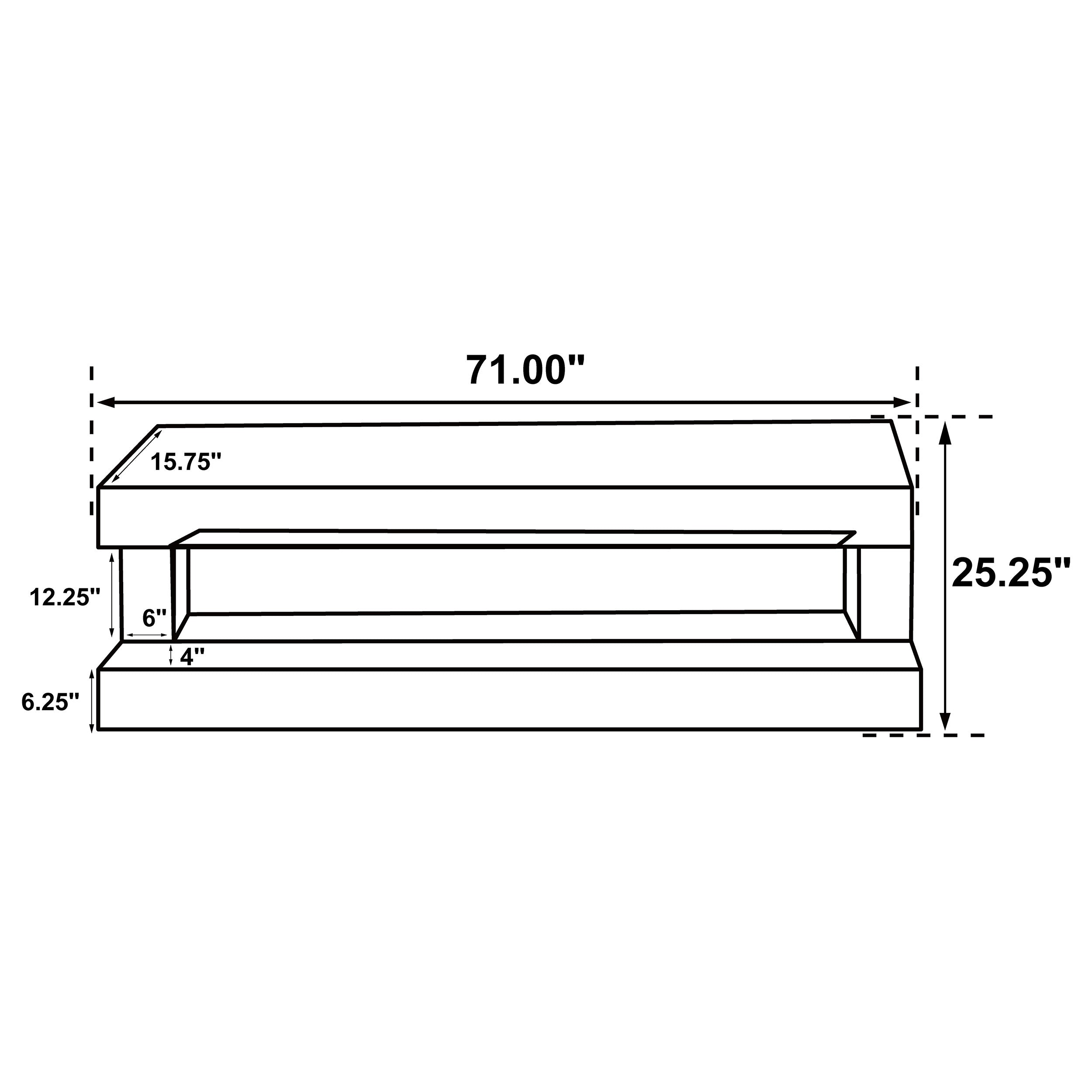 Vallerie 71-inch BT Speaker TV Stand Fireplace Console White — view 19