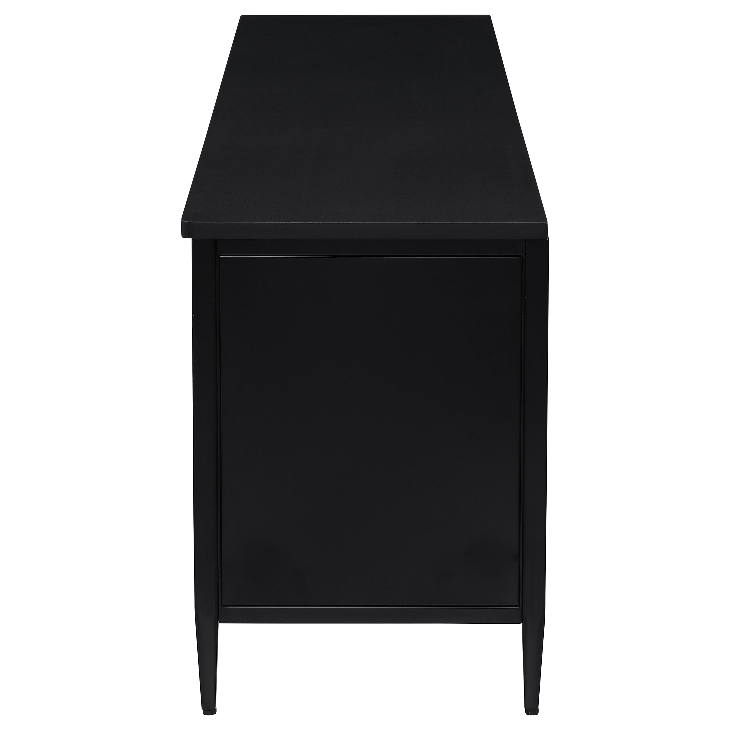 Amherst 2-door 70-inch Metal TV Stand Media Console Black — view 6