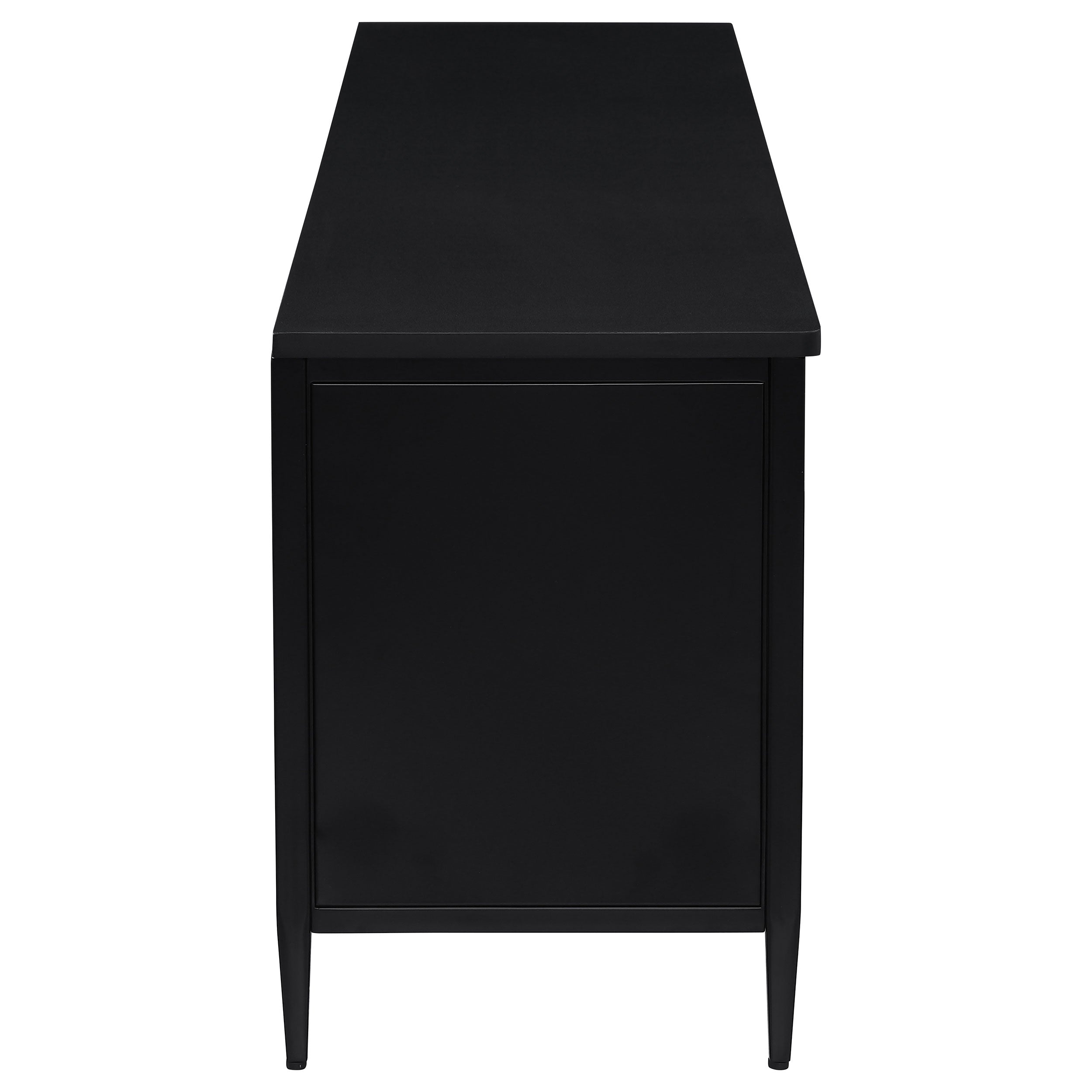 Amherst 2-door 70-inch Metal TV Stand Media Console Black — view 9
