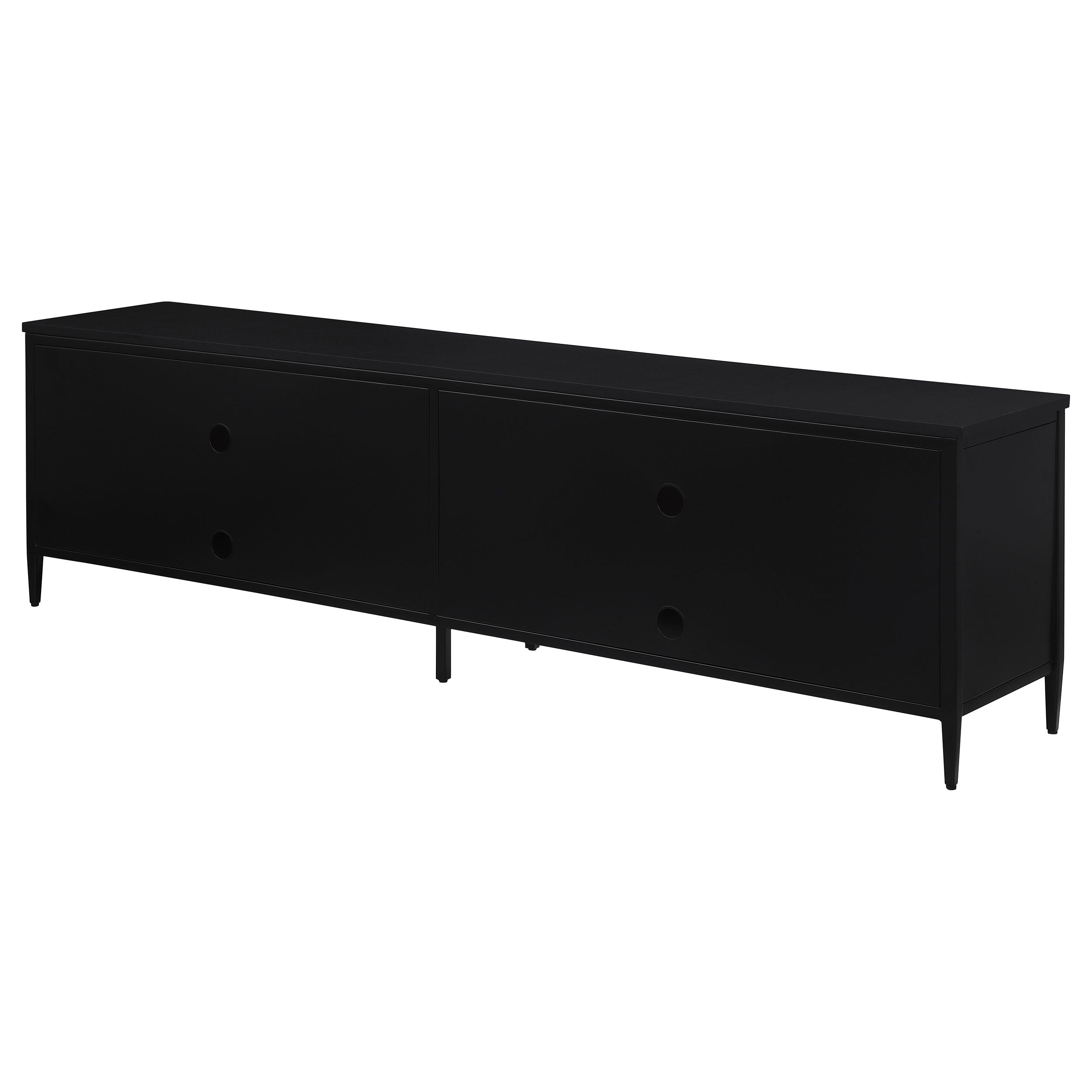 Amherst 4-door 78-inch Metal TV Stand Media Console Black — view 8