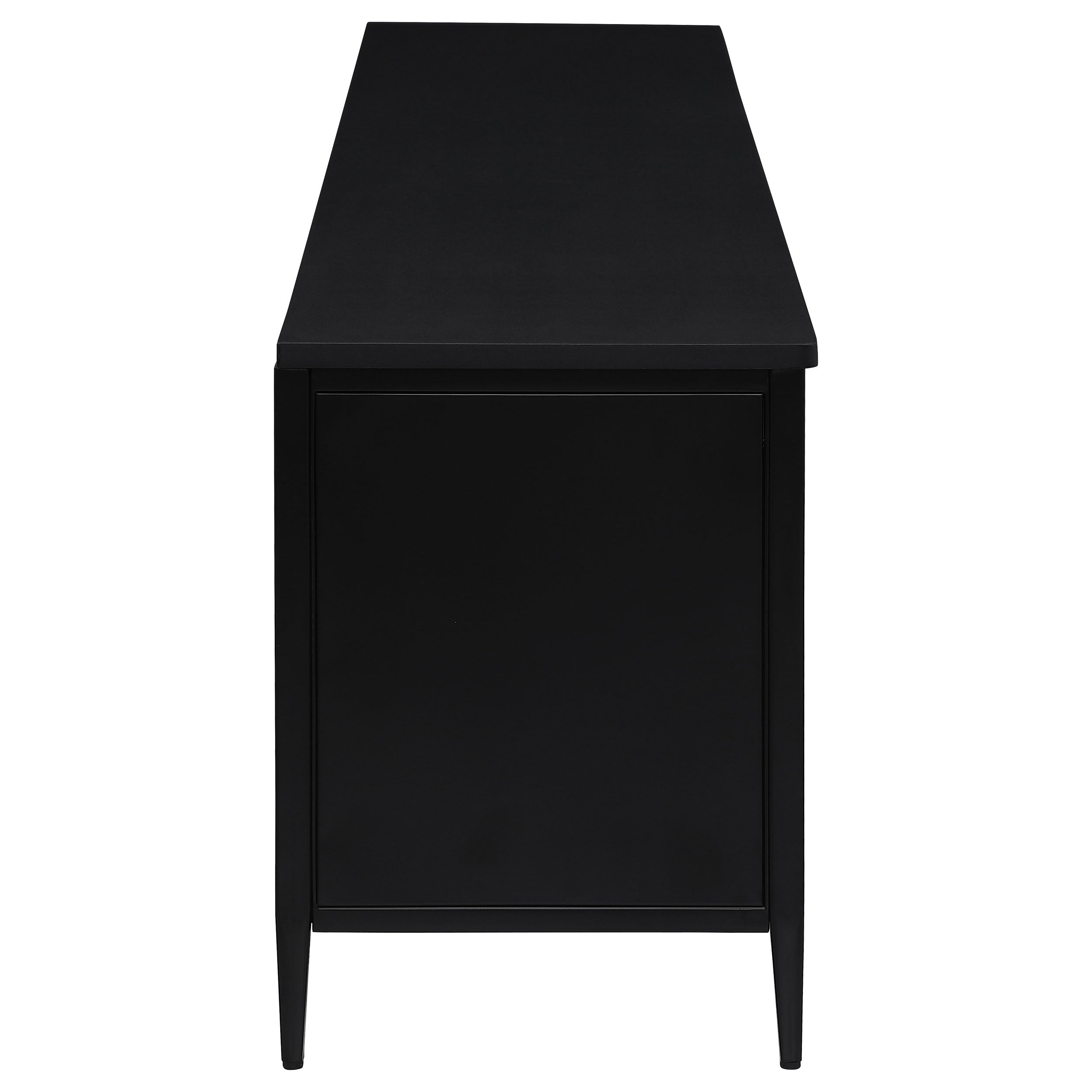 Amherst 4-door 78-inch Metal TV Stand Media Console Black — view 9
