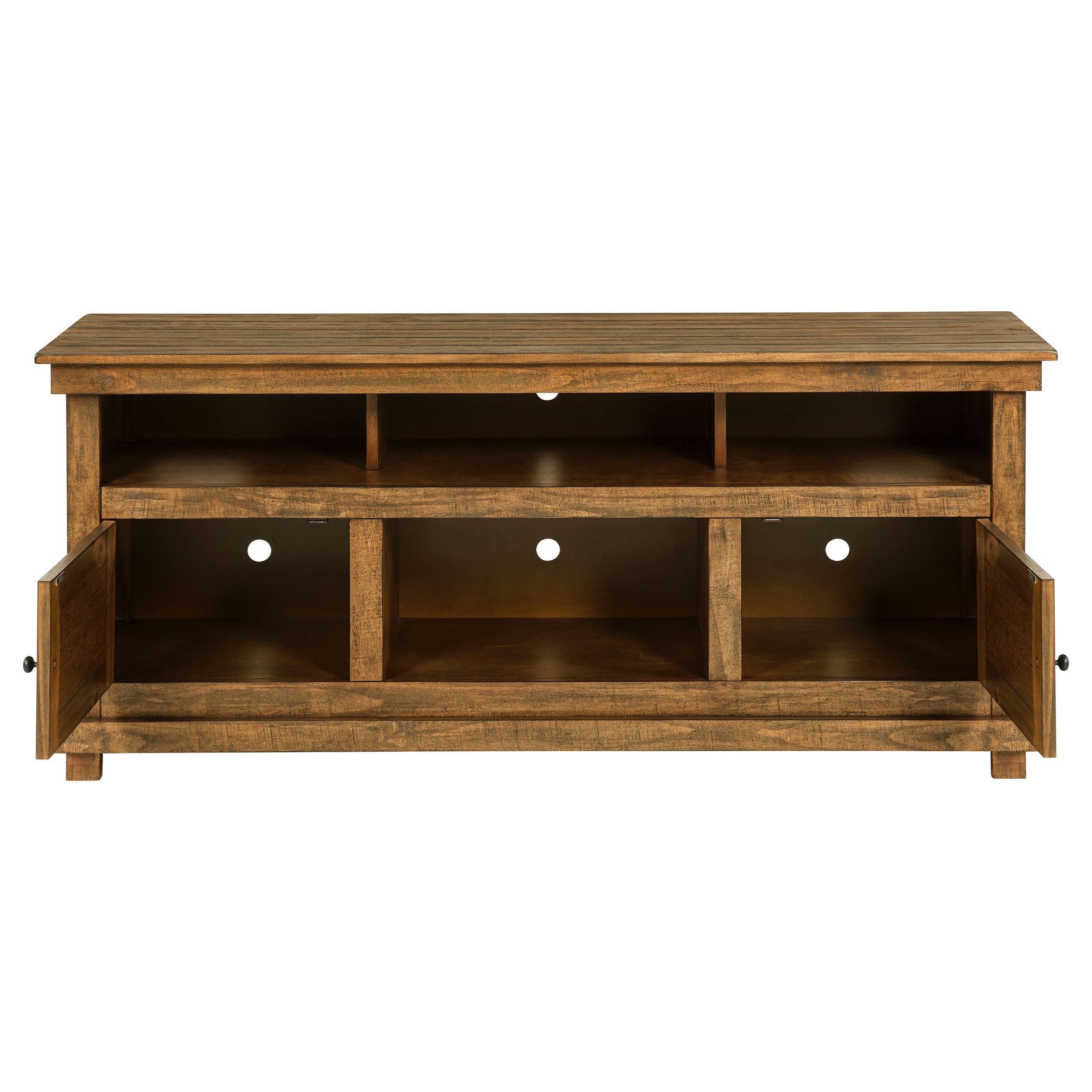 Payne 60-inch TV Stand Media Console Distressed Brown — view 4