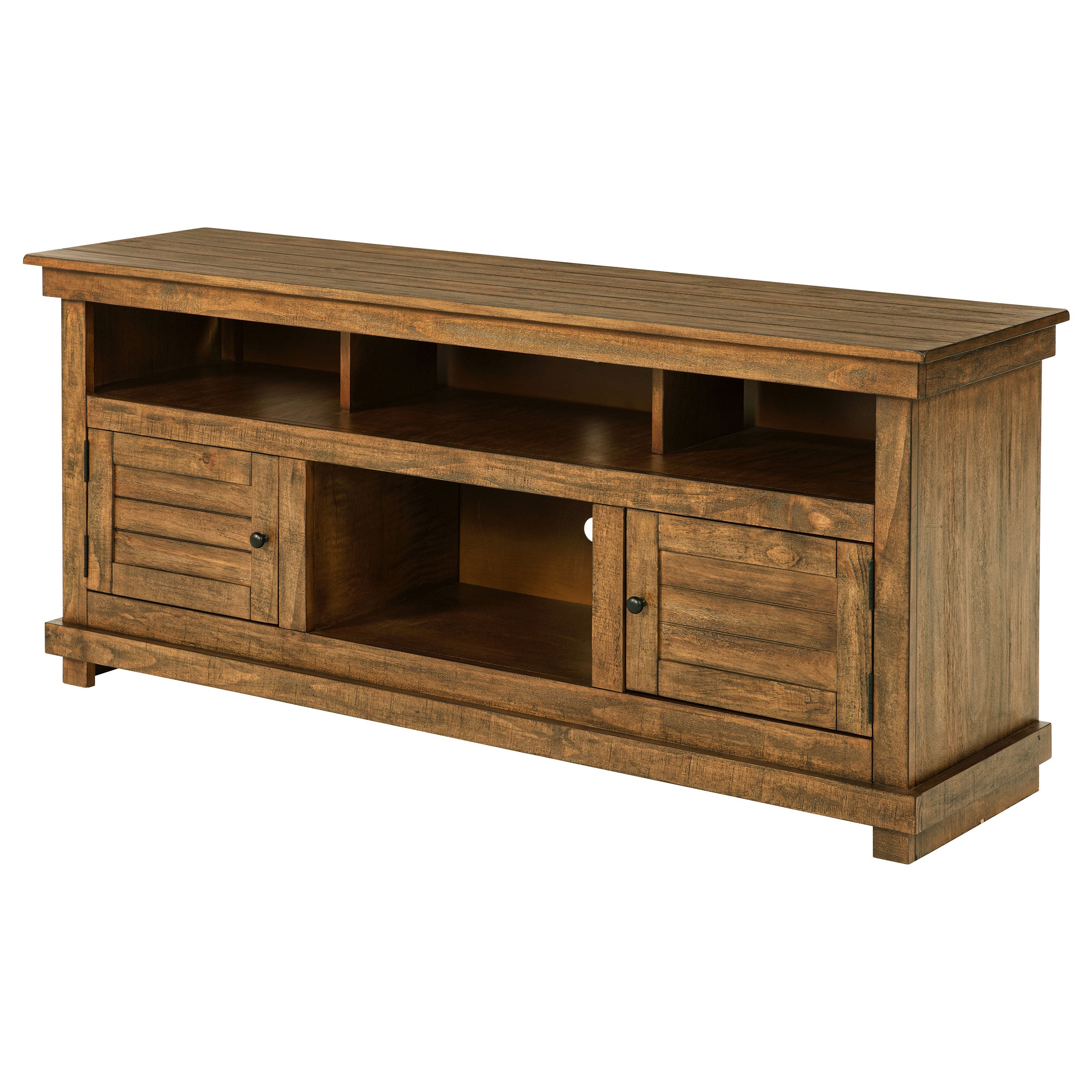 Payne 60-inch TV Stand Media Console Distressed Brown — view 5