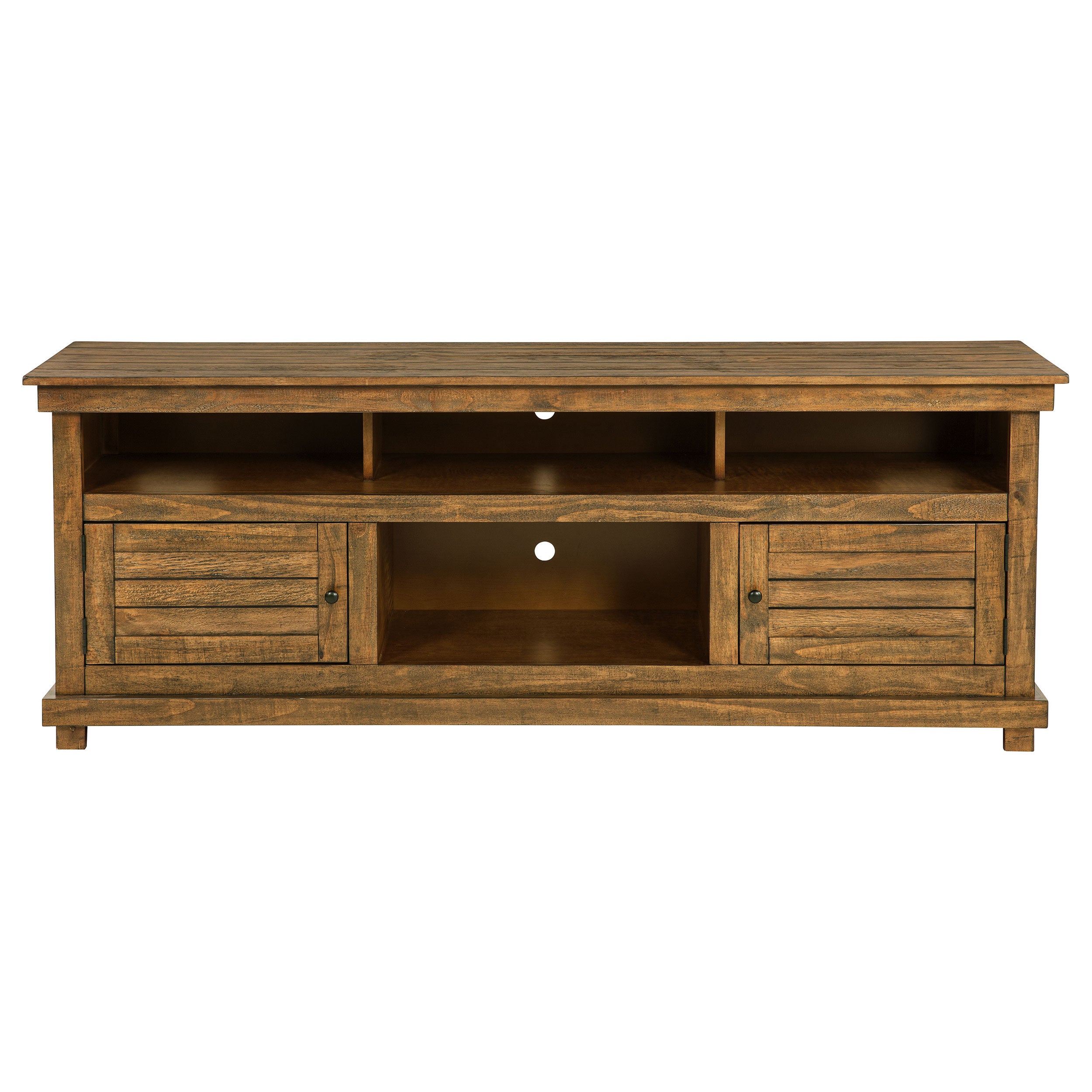 Payne 70-inch TV Stand Media Console Distressed Brown — view 3