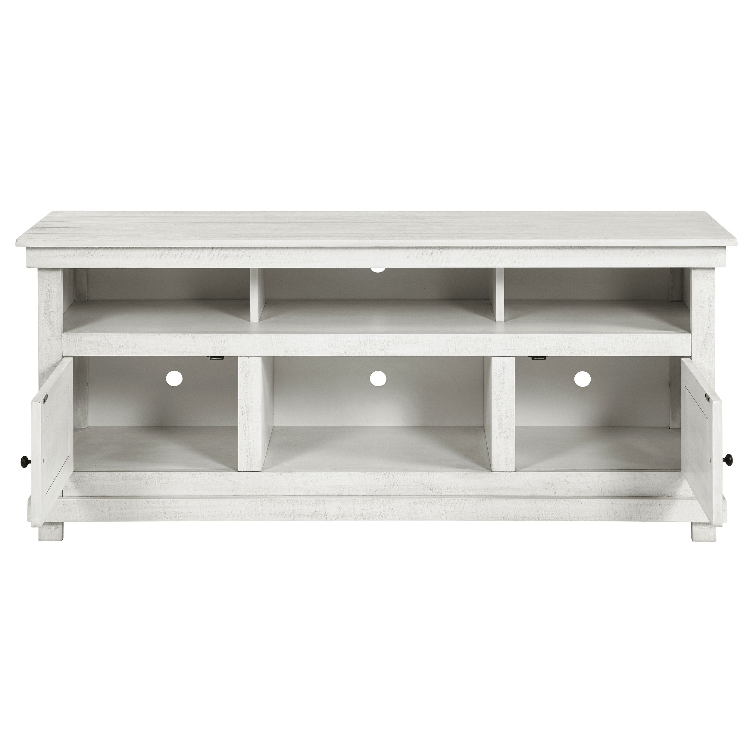 Payne 60-inch TV Stand Media Console Distressed White — view 4