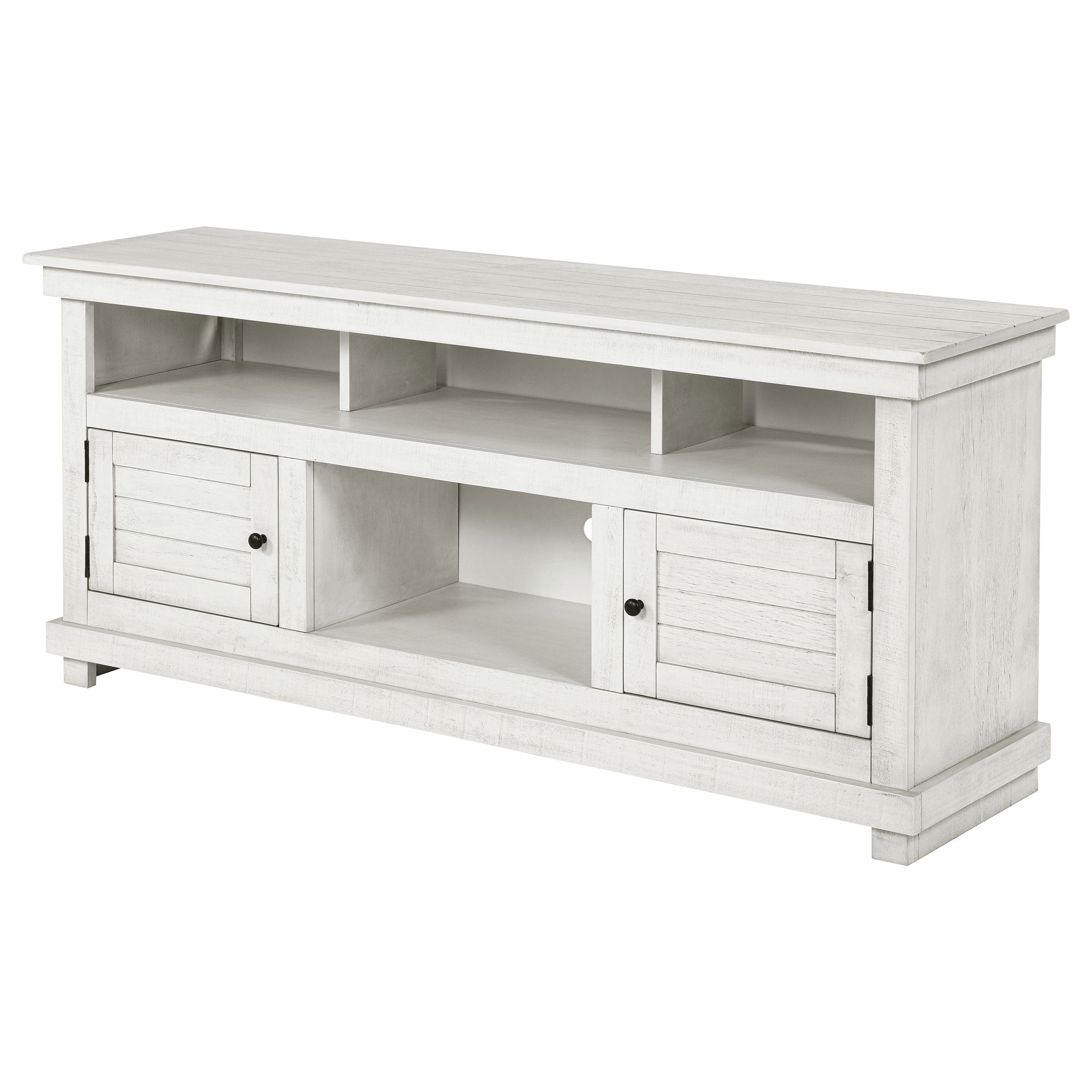 Payne 60-inch TV Stand Media Console Distressed White — view 5
