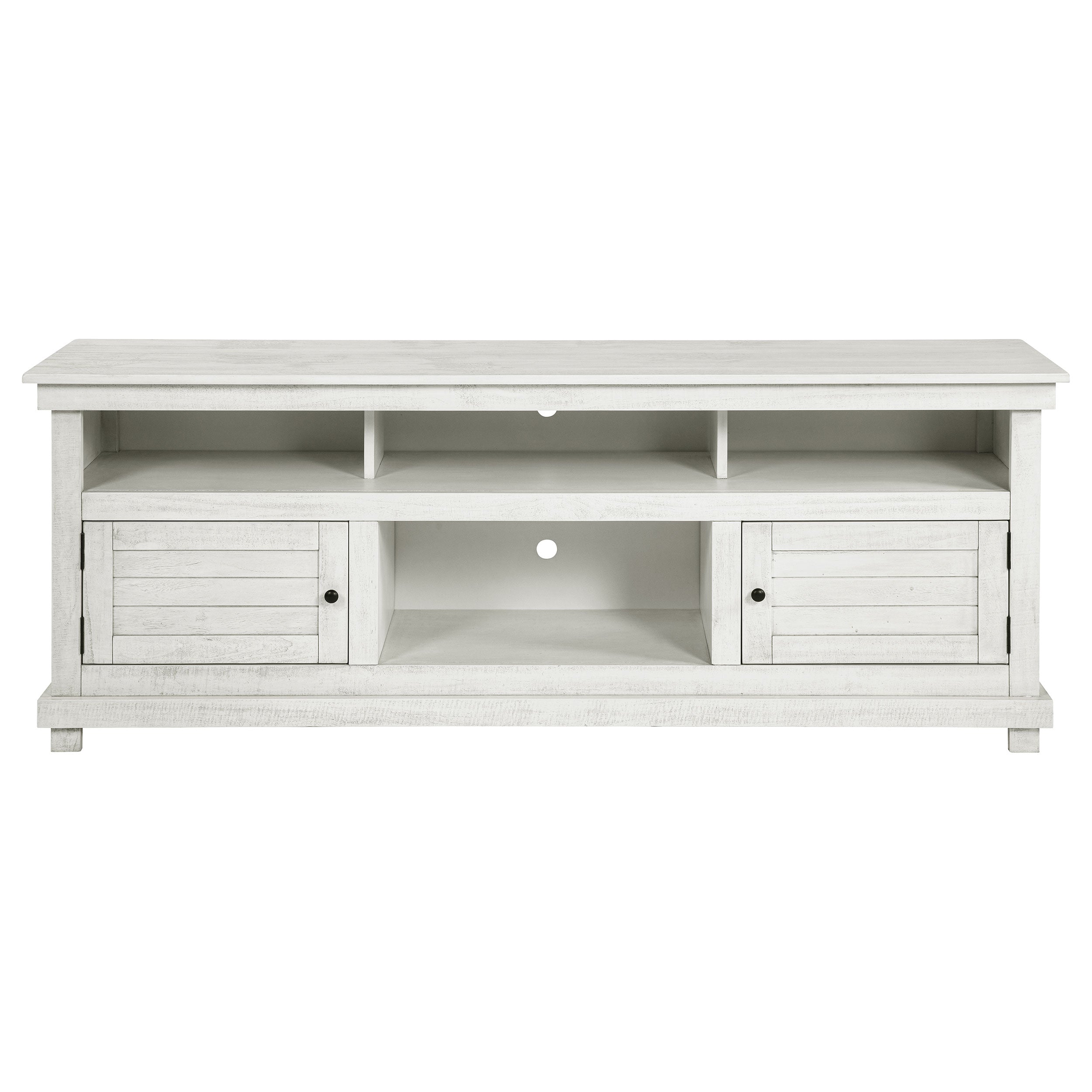 Payne 70-inch TV Stand Media Console Distressed White — view 3