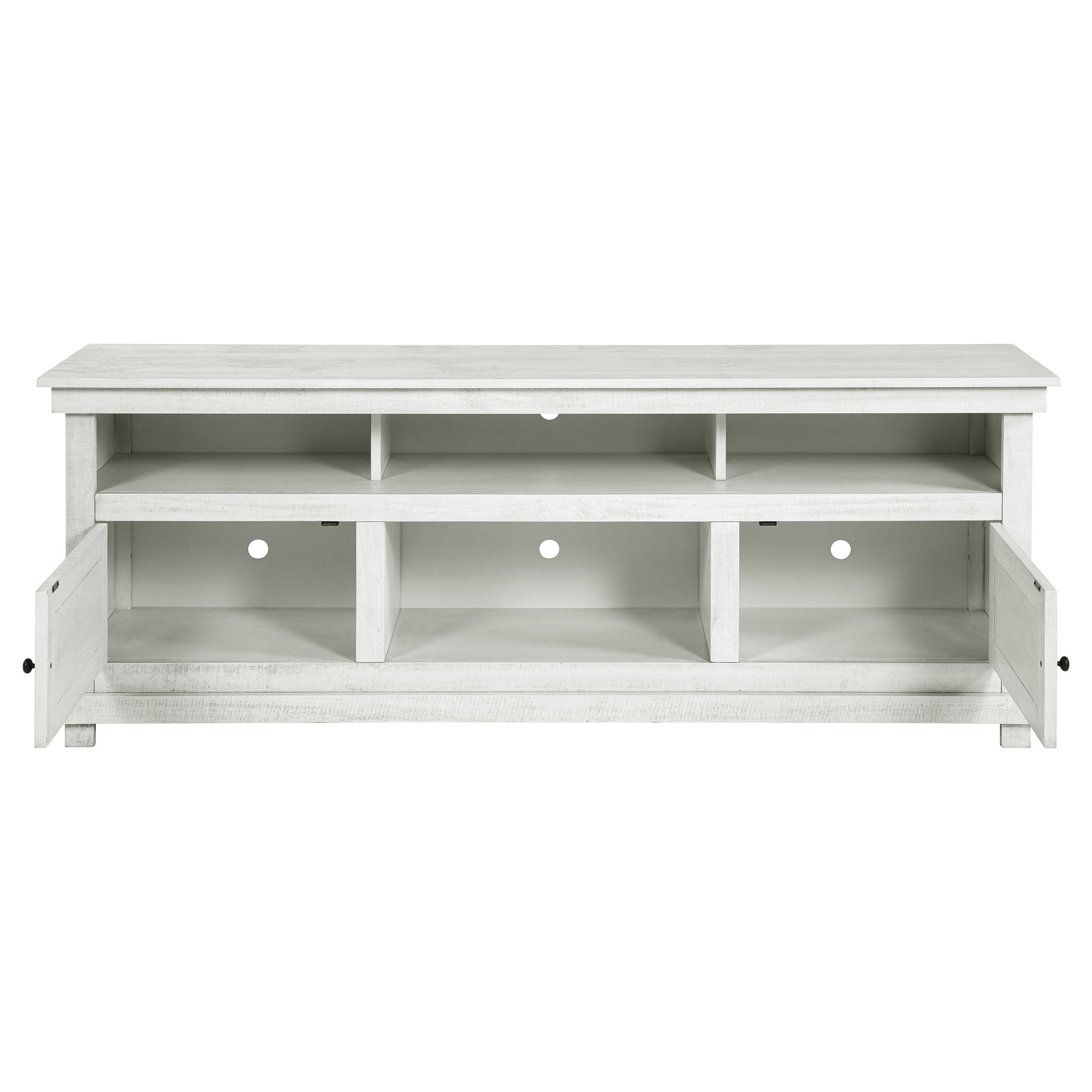 Payne 70-inch TV Stand Media Console Distressed White — view 4