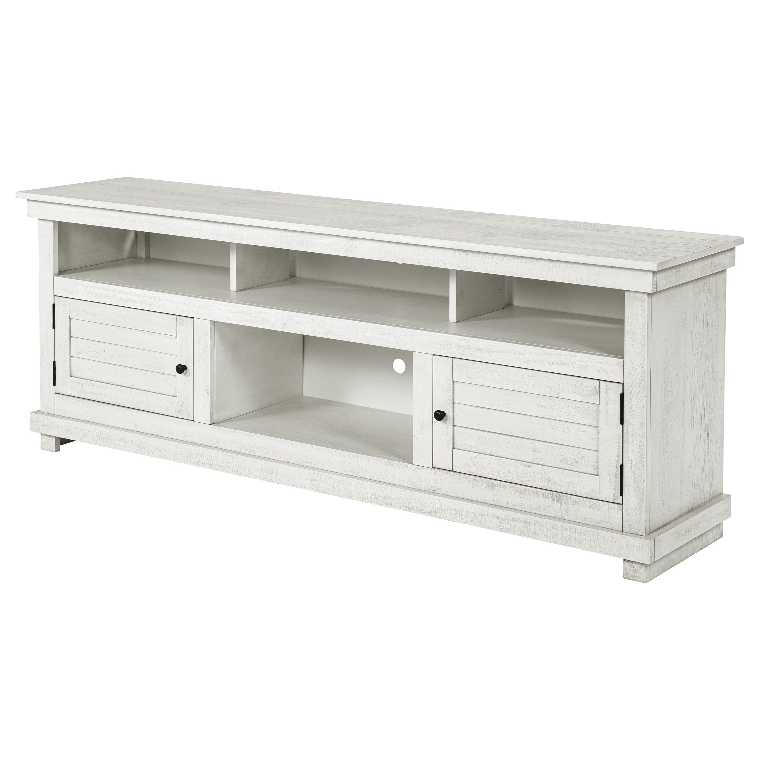Payne 70-inch TV Stand Media Console Distressed White — view 5