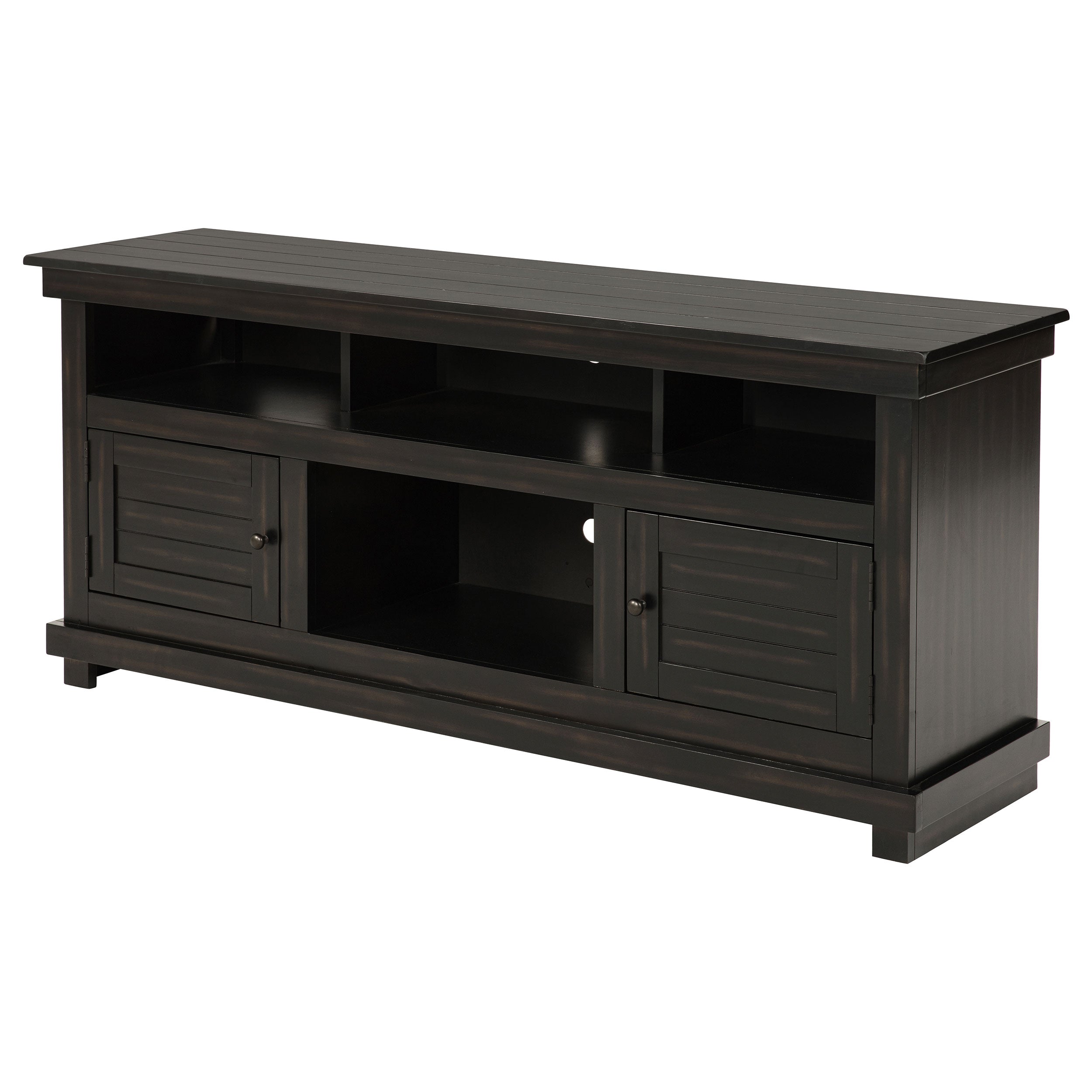 Payne 60-inch TV Stand Media Console Distressed Java — view 5