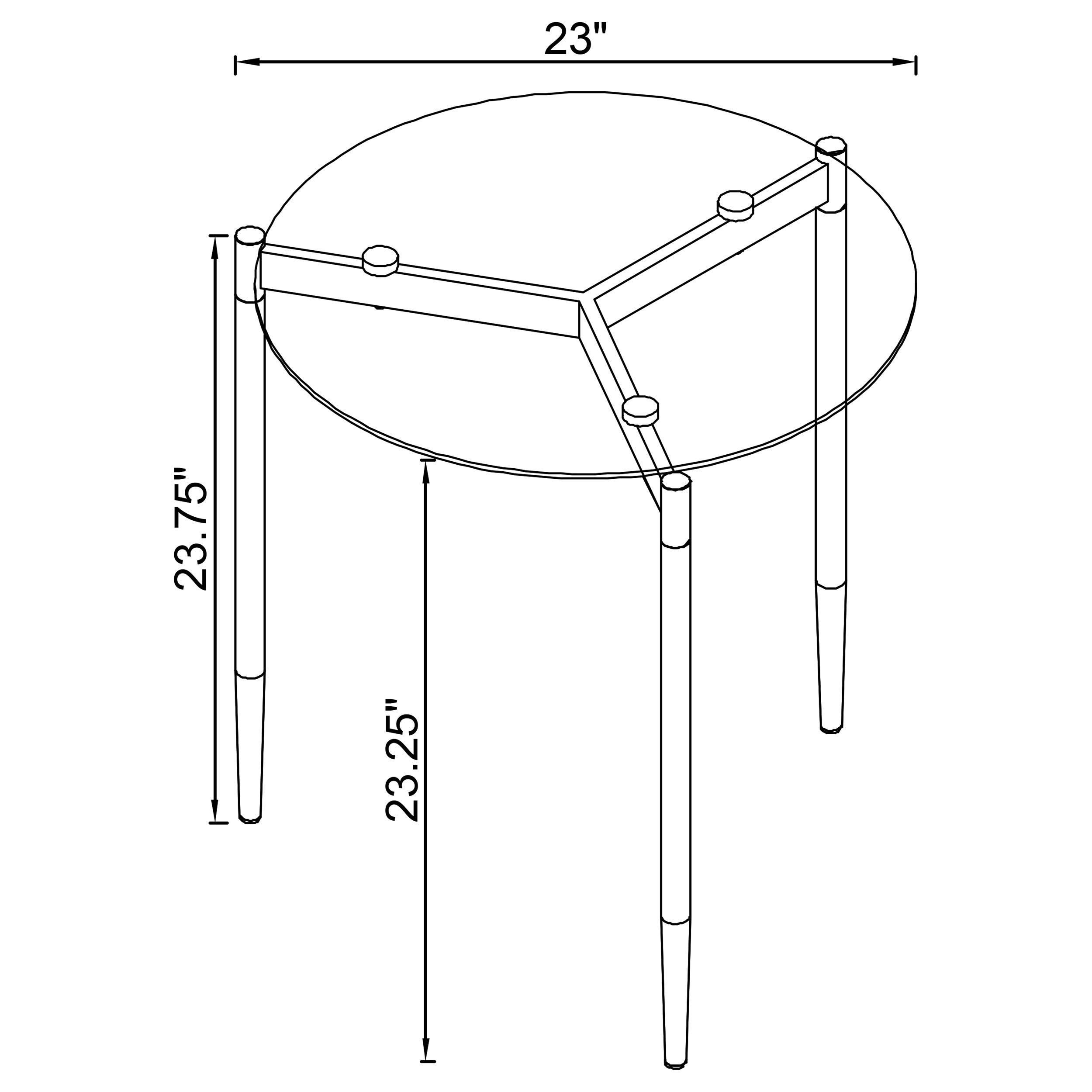 Rosalie Round Smoked Glass Top End Table Grey — view 7