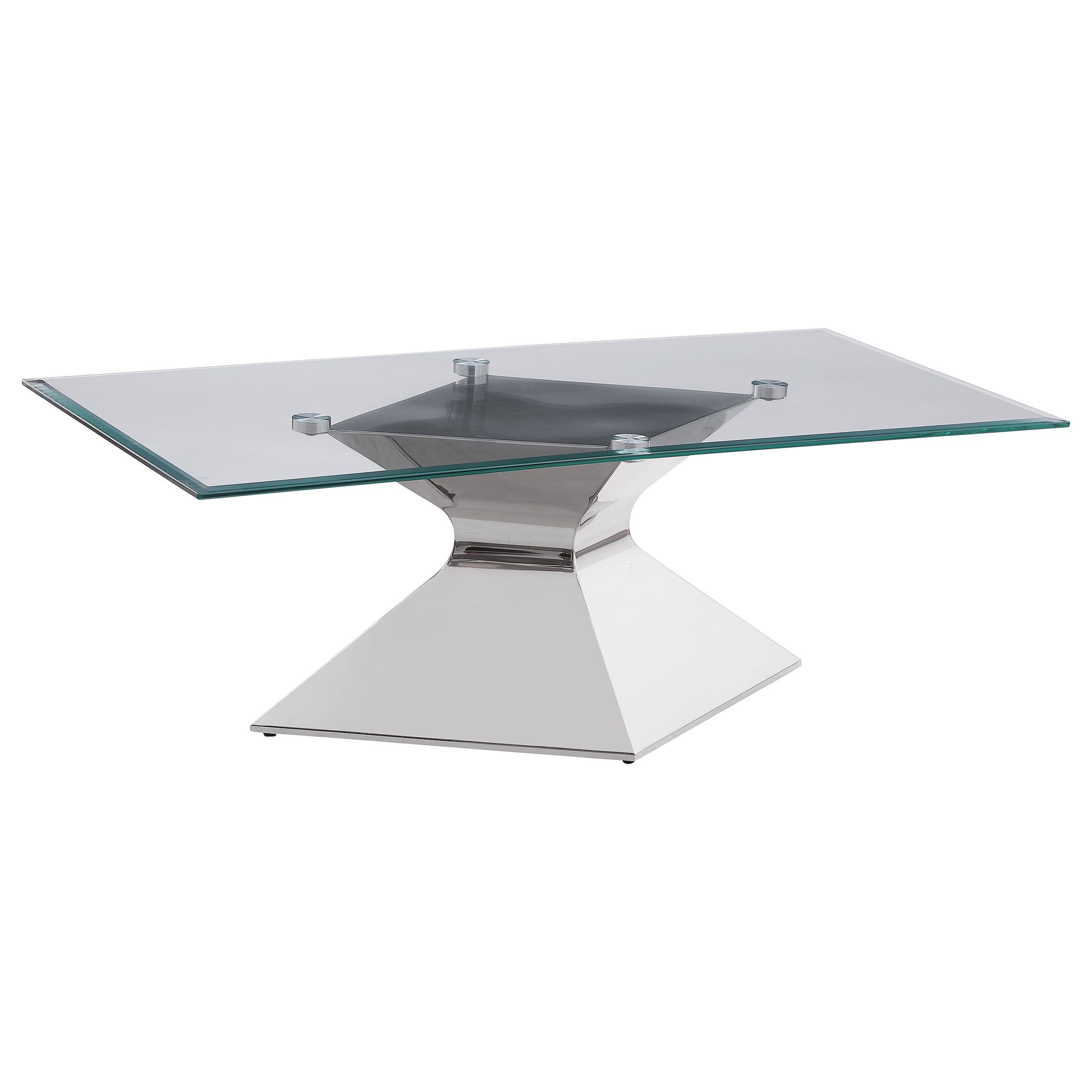 Jenny 3-piece Rectangular Coffee and End Table Set Chrome — view 3
