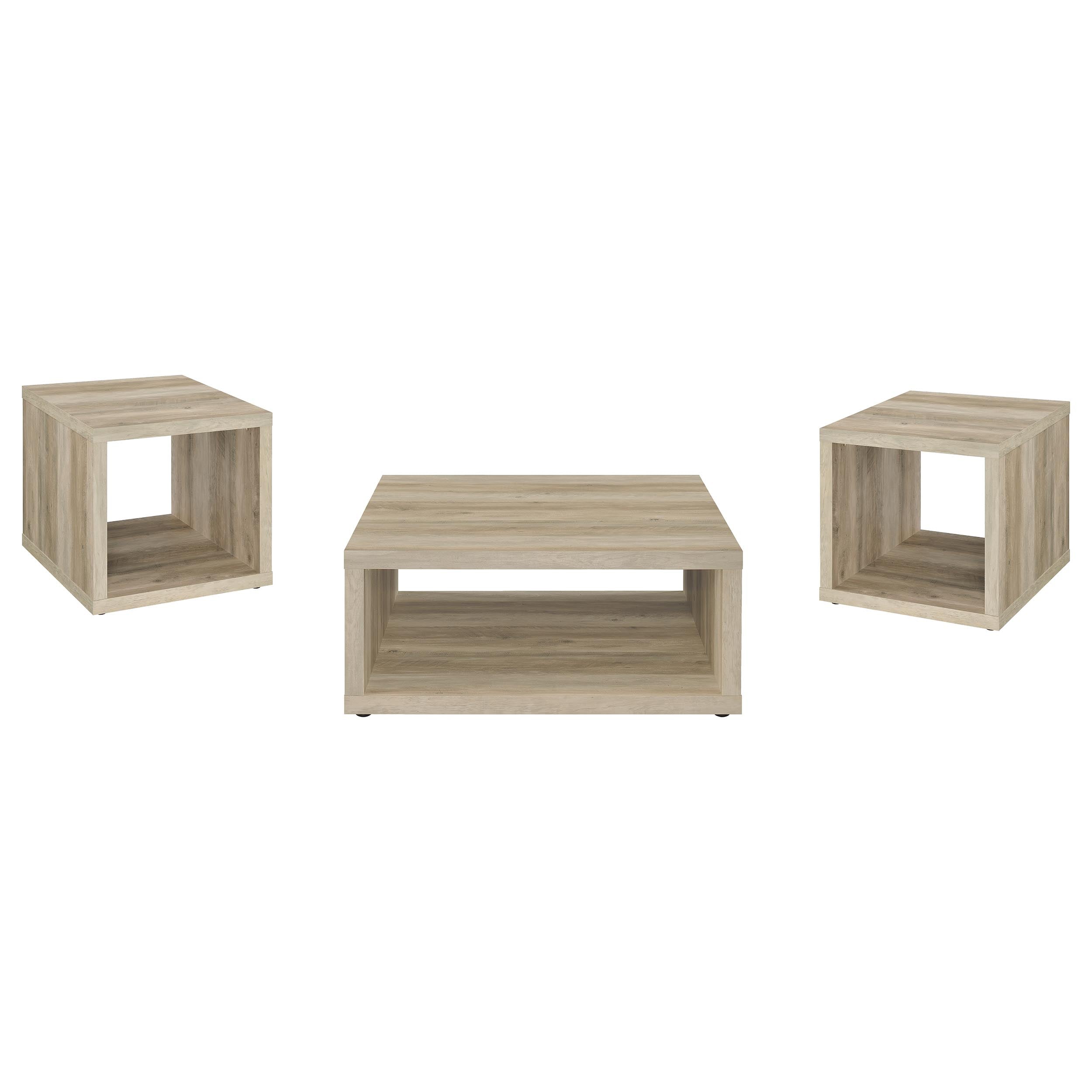 Frisco 3-piece Coffee and End Table Set Distressed Pine — view 2