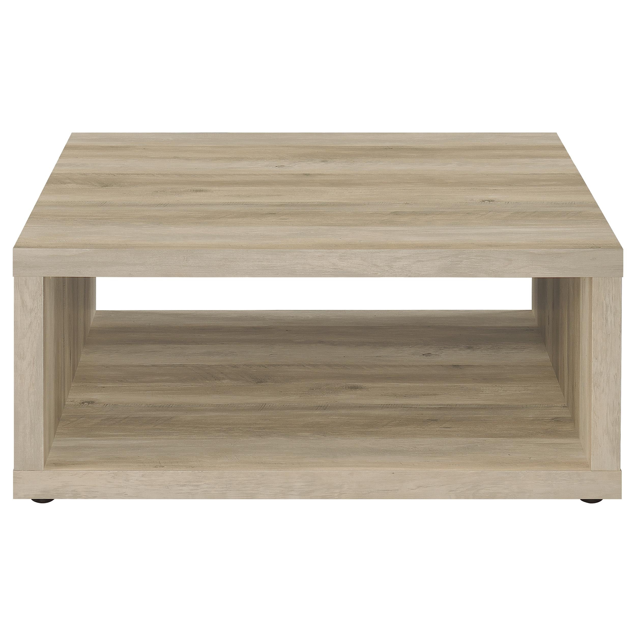 Frisco Square Engineered Wood Coffee Table Distressed Pine — view 3
