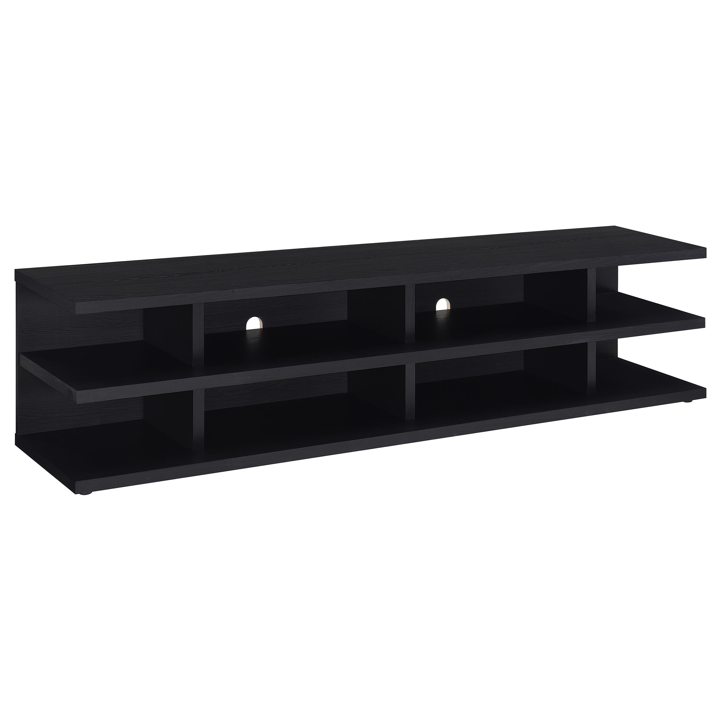 Cartmill 78-inch 2-tier TV Stand Media Console Black — view 1