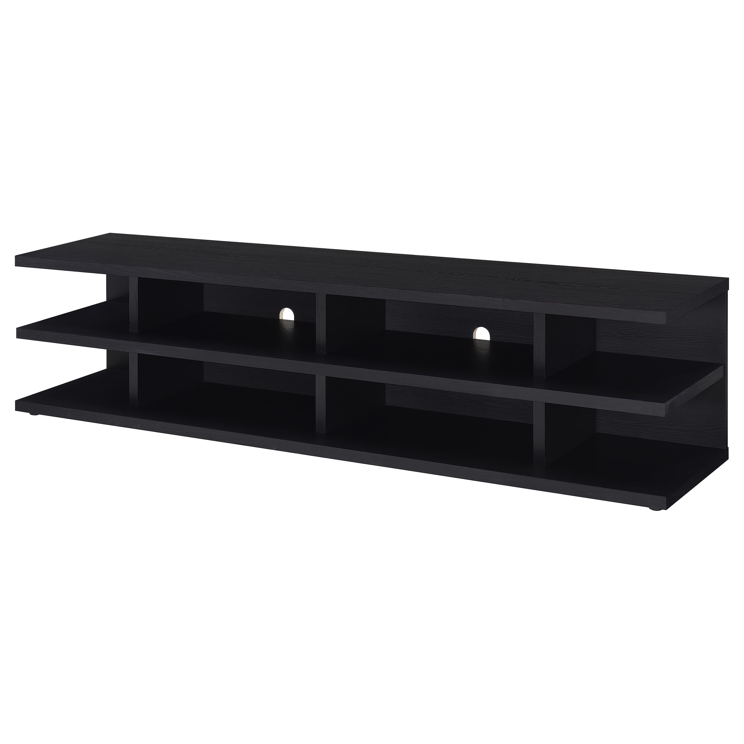Cartmill 78-inch 2-tier TV Stand Media Console Black — view 4