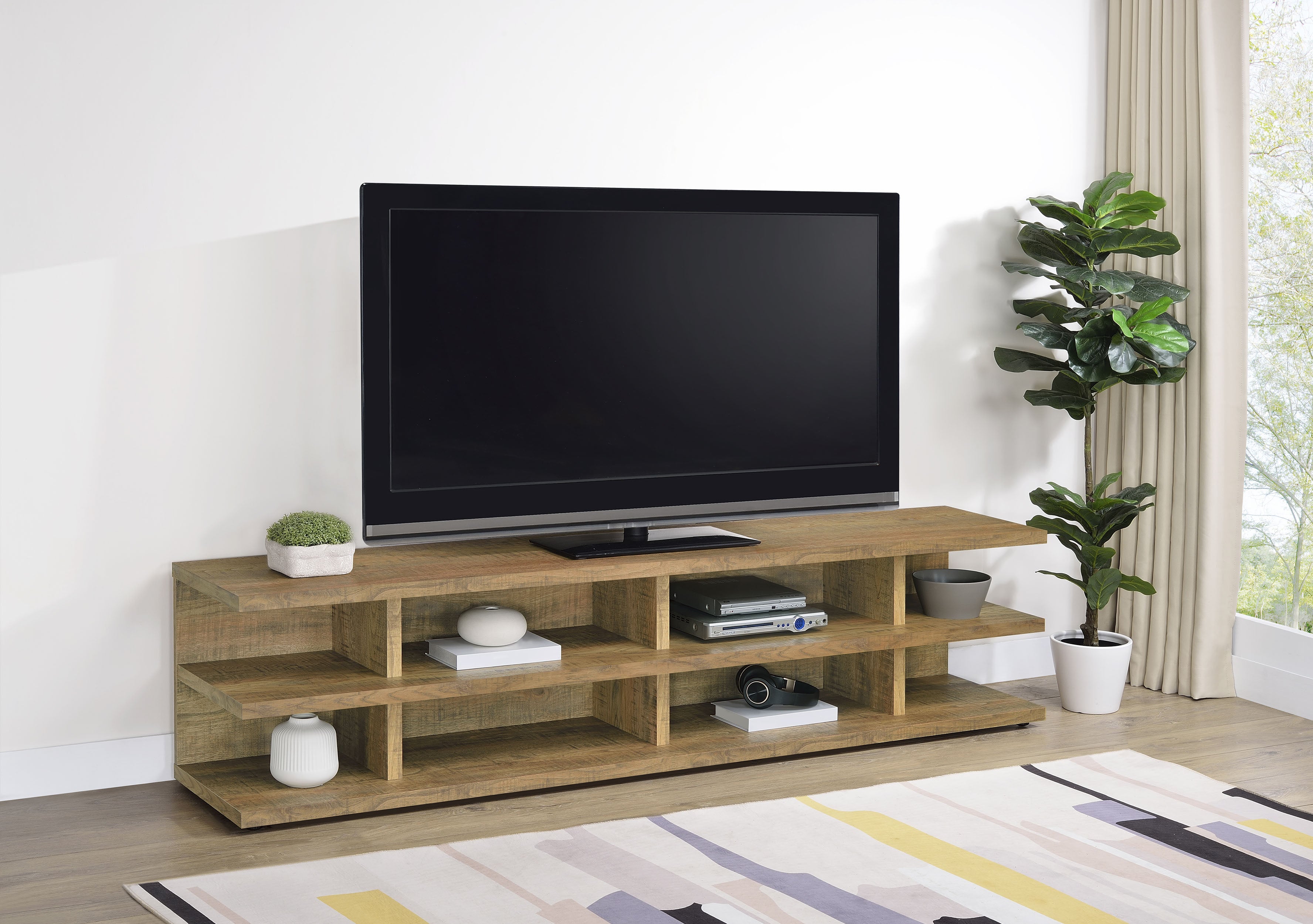 Cartmill 78-inch 2-tier TV Stand Media Console Mango — view 2