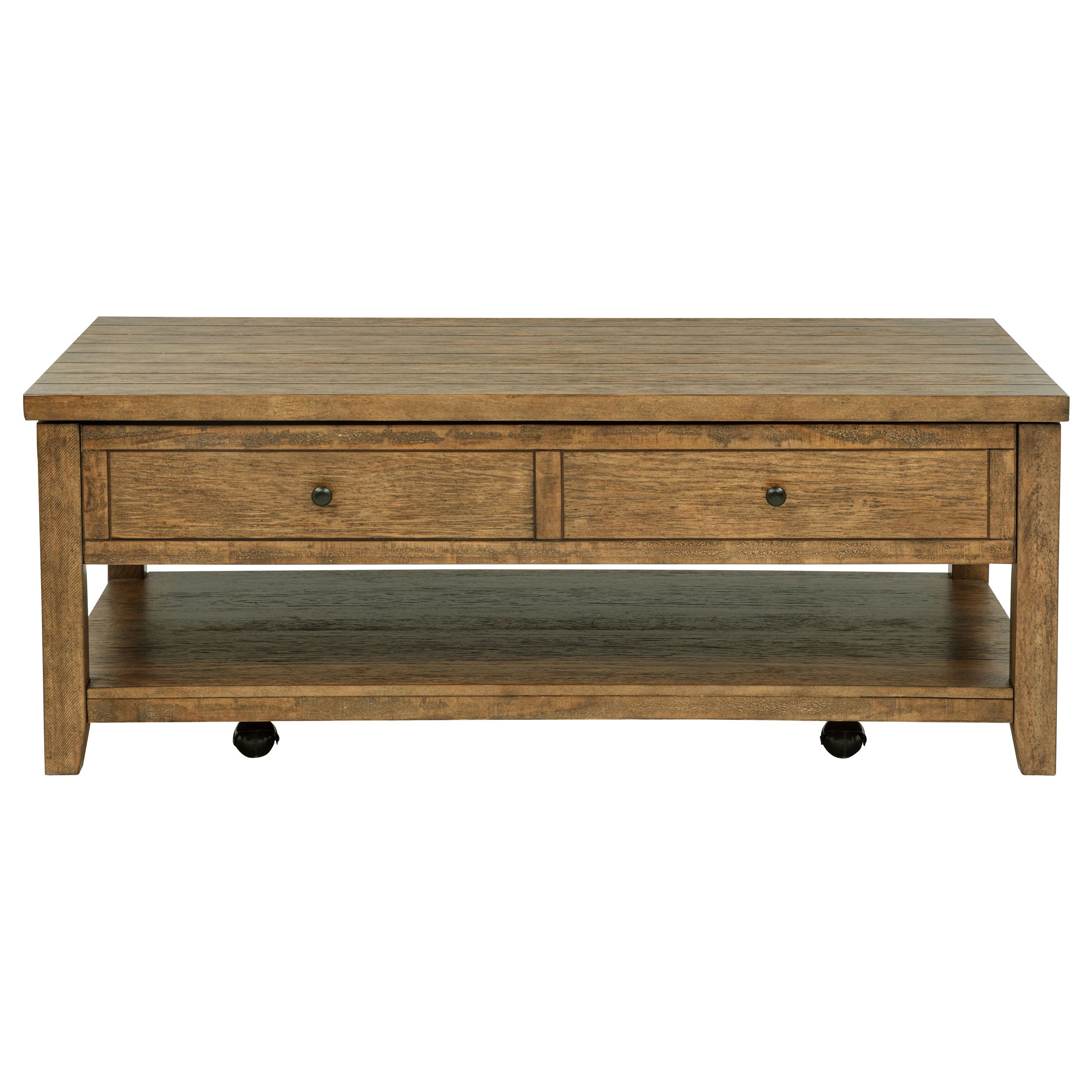Payne 48-inch Mobile Lift Top Coffee Table Distressed Brown — view 5