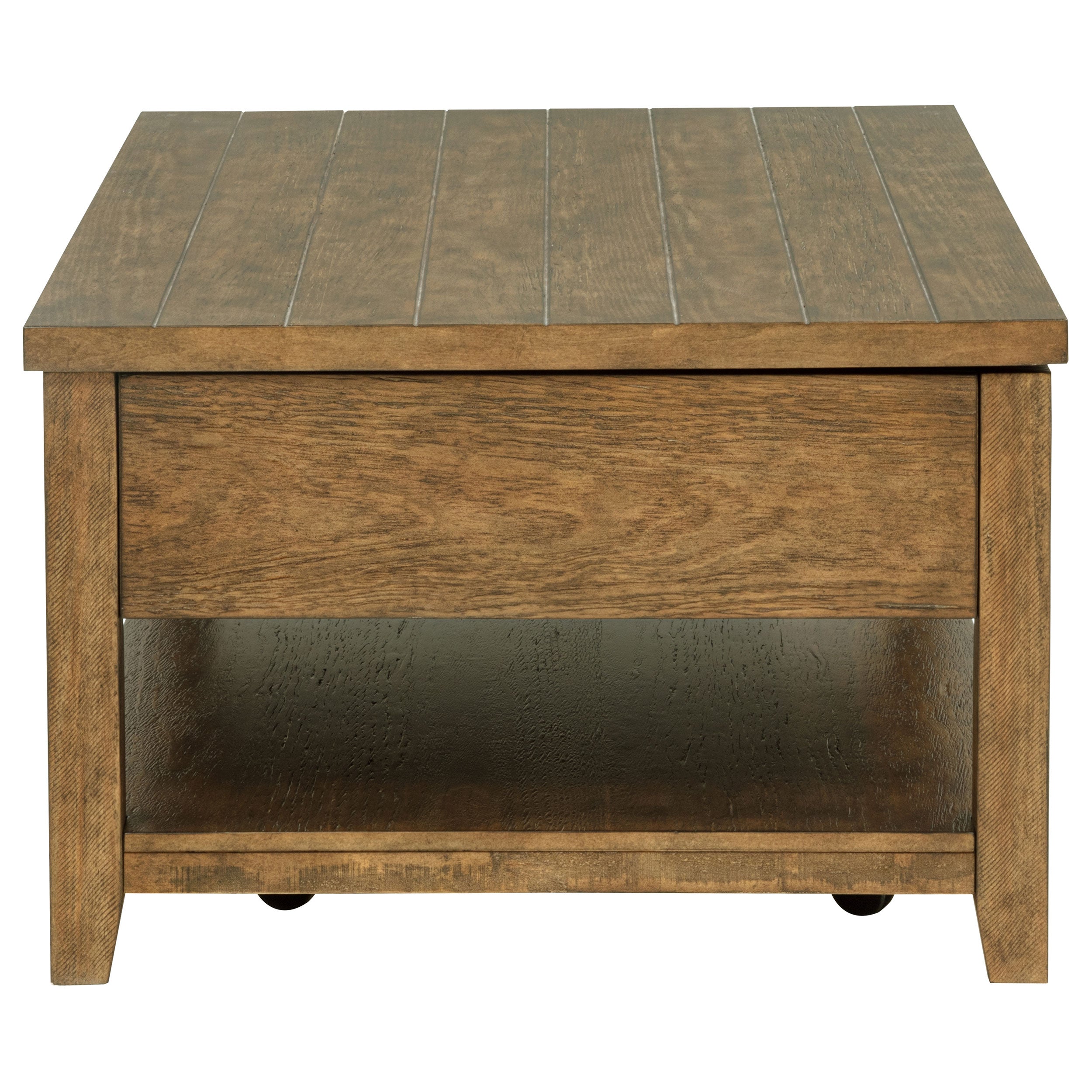 Payne 48-inch Mobile Lift Top Coffee Table Distressed Brown — view 7